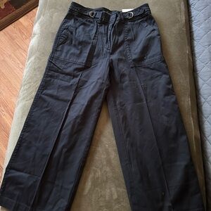WHBM wide leg Black cropped Pants